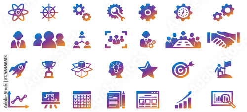 vector set of business icons