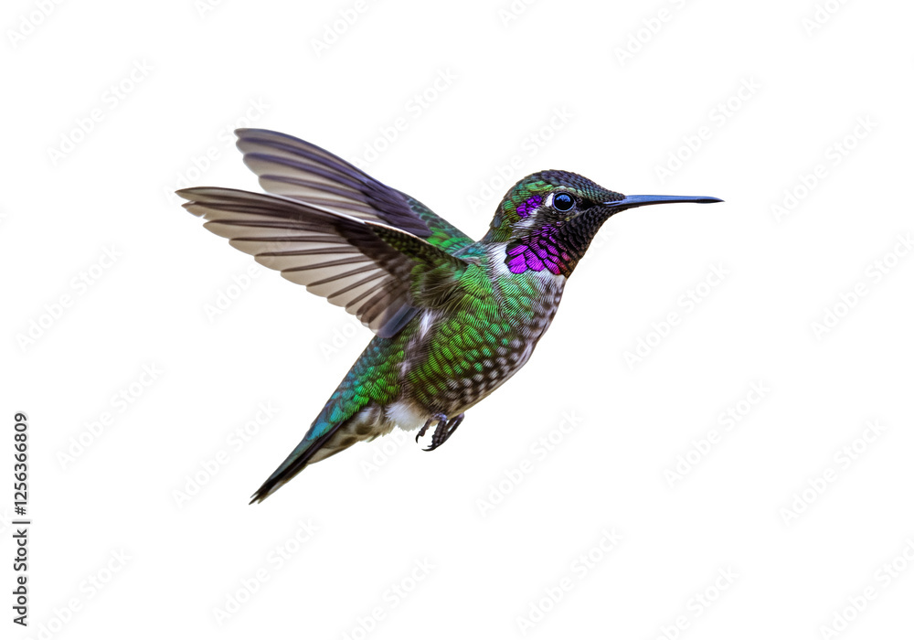 Fototapeta premium colorful hummingbird isolated on a transparent background