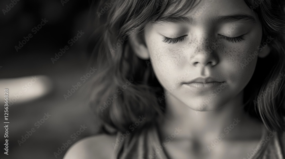 Girl in Serene Contemplation Girl in Serene Contemplation