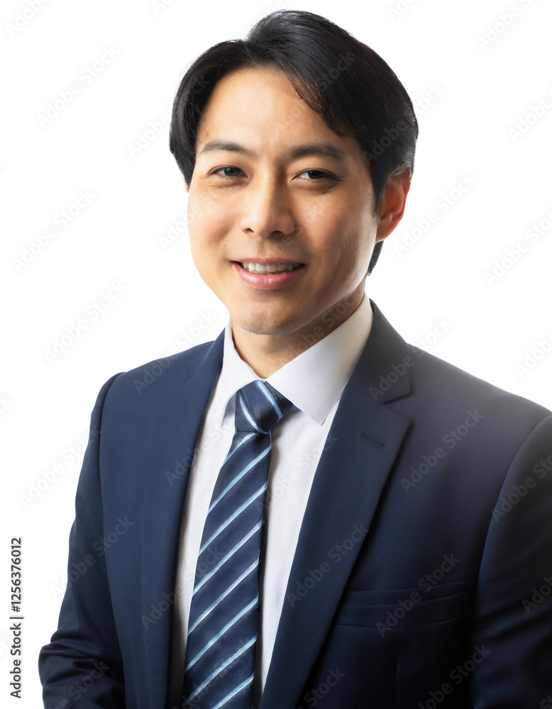 Portrait of only one Man. White Background. Portrait of only one Man. White Background.