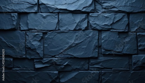Wallpaper Mural Dark blue slate rock texture background with rough, cracked layers of stone, creating a natural, rugged surface. Ideal for nature, geology, or abstract design projects. Torontodigital.ca