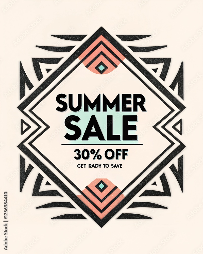 Obraz premium summer sale 30% discount poster advertising, poster, shop ,business