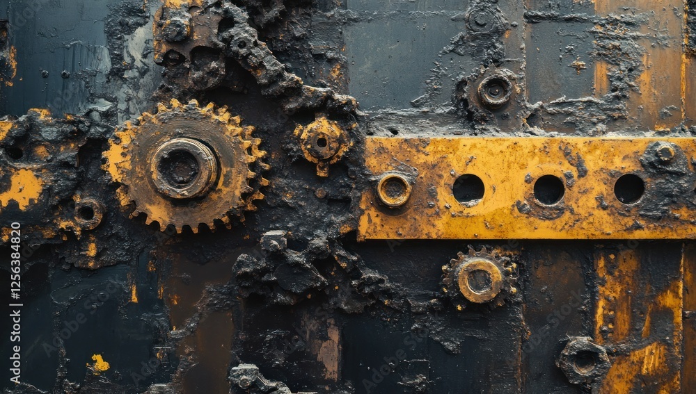 Rusty Gears and Metal Texture: A Grunge Industrial Abstract Rusty Gears and Metal Texture: A Grunge Industrial Abstract