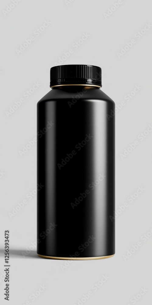 Canned Air Cleaner - Isolated Black Aerosol Can for Dust Removal with Blank Space Canned Air Cleaner - Isolated Black Aerosol Can for Dust Removal with Blank Space