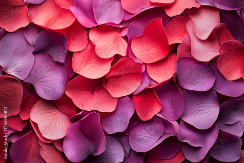 Petals Valentine's Day background top view