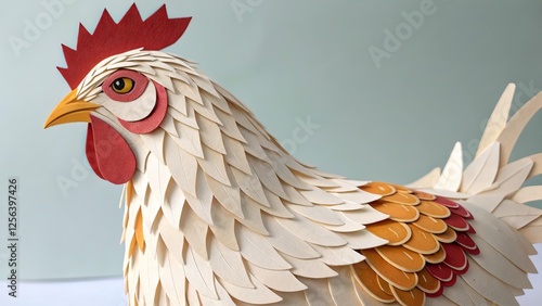 rooster isolated on white