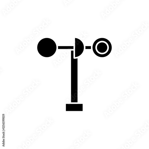 anemometer icon Simple thin line logo