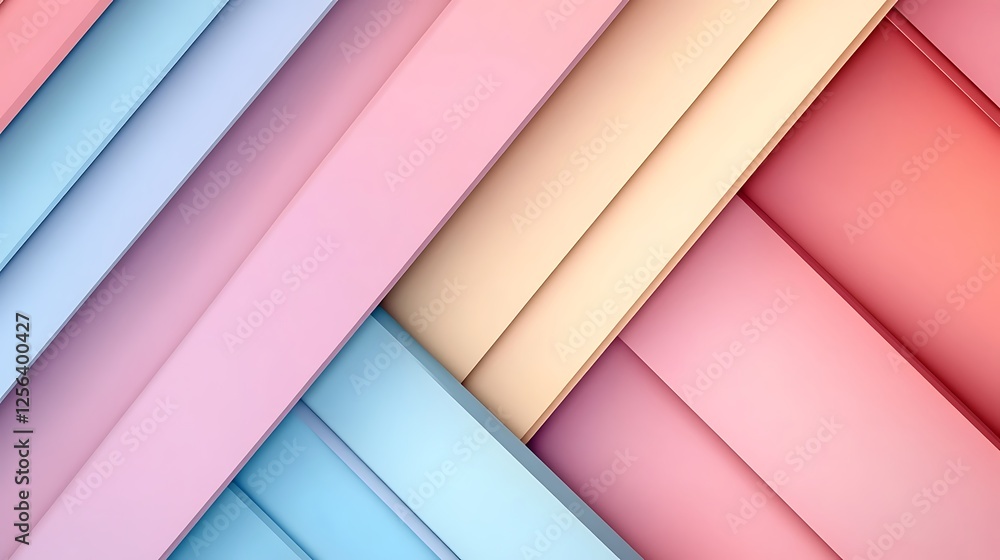 Fototapeta premium Abstract pastel diagonal stripes background design