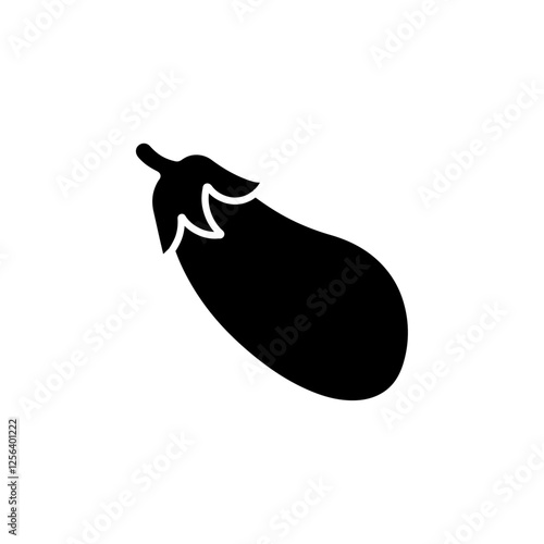 egg plant icon Simple thin line logo