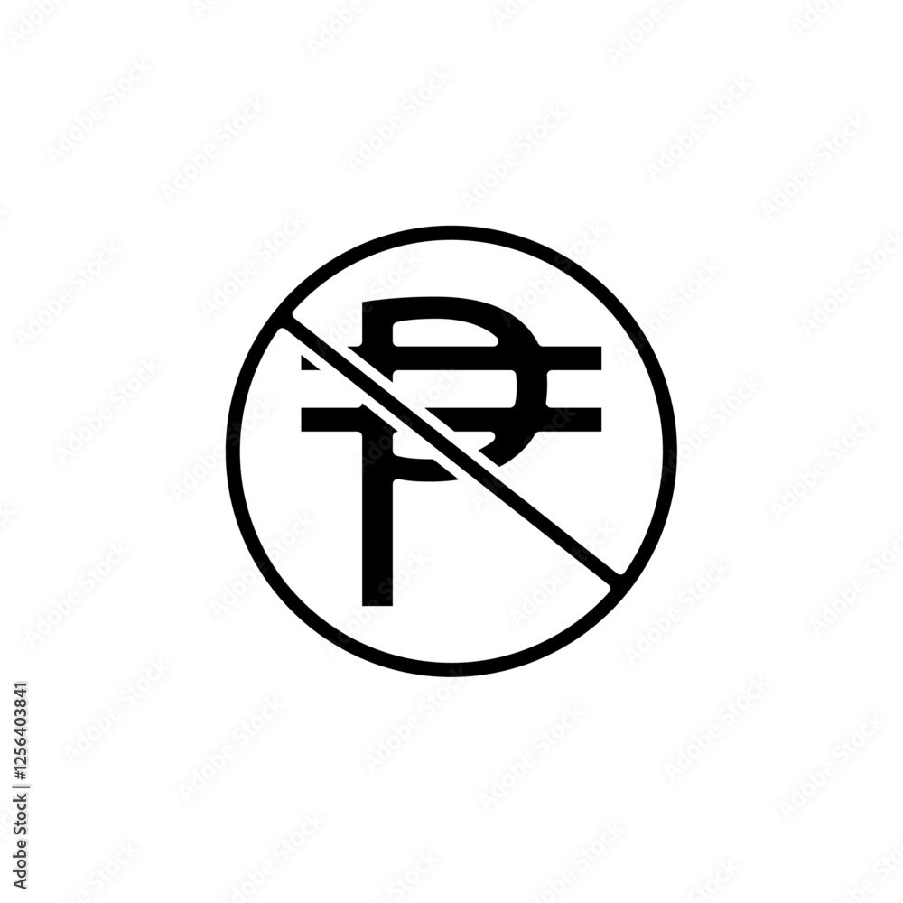 no philippine currency icon Simple thin line logo no philippine currency icon Simple thin line logo
