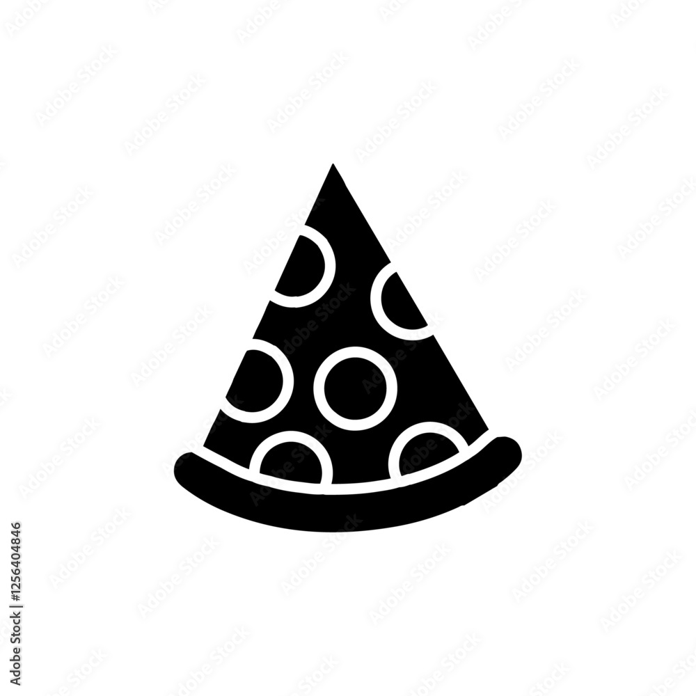 Fototapeta premium pizza icon Simple thin line logo