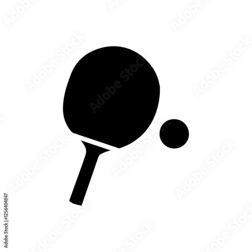 ping pong icon Simple thin line logo