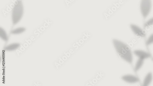 Subtle Foliage Shadows: A serene visual composition featuring soft shadows of delicate leaves dancing on a neutral backdrop, evoking tranquility and a sense of minimalist elegance.