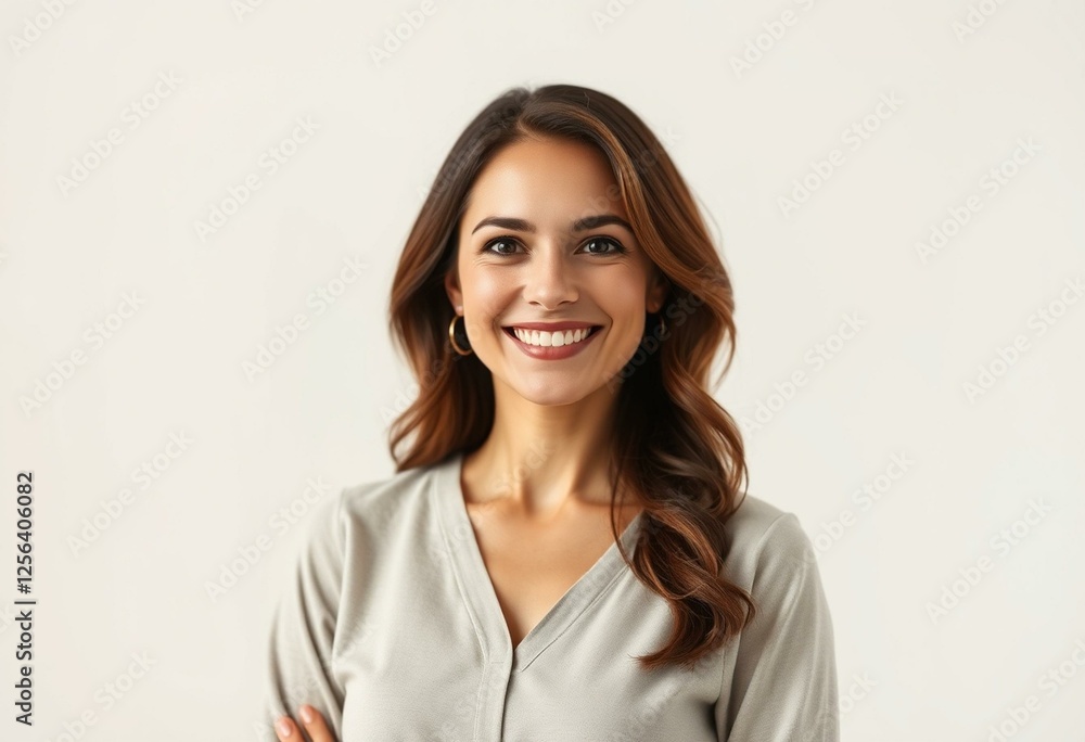 Female teacher portrait with soft light and gentle pose Female teacher portrait with soft light and gentle pose