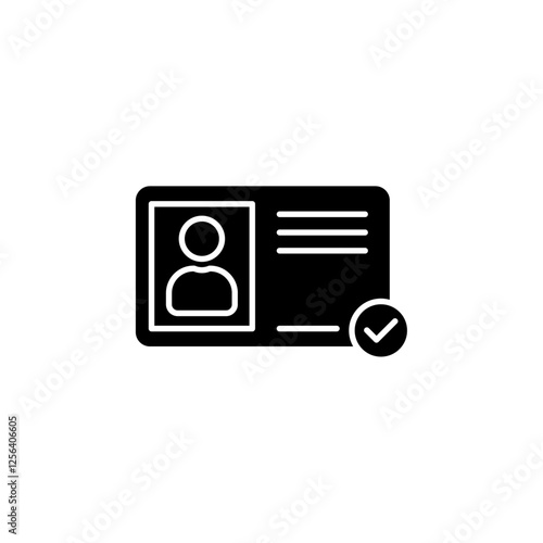 verified id icon Simple thin line logo