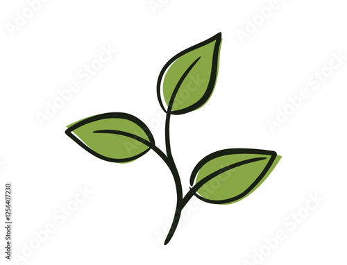 Plant sprout. Spring, planting and nature design element. Isolated vector image