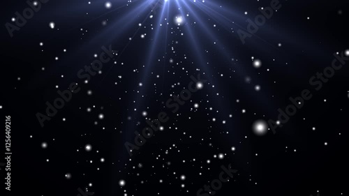 Cosmic Shower: An ethereal view of the cosmos, as countless tiny stars descend from a radiant celestial light source, casting a magical and timeless ambience.