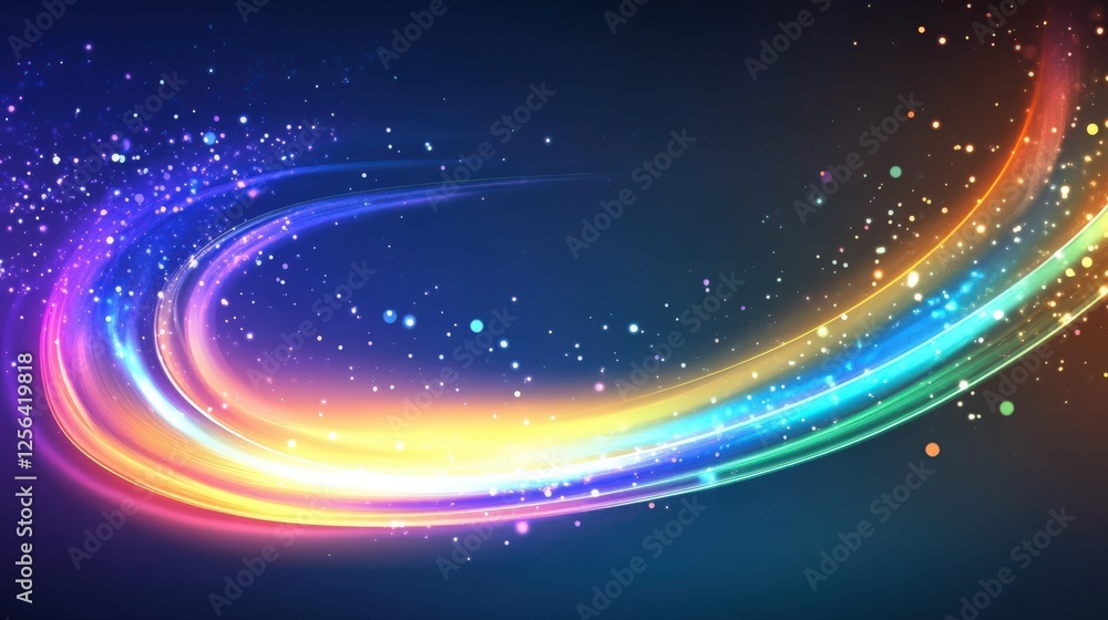 Abstract Colorful Swirling Lights And Sparkling Dust Abstract Colorful Swirling Lights And Sparkling Dust