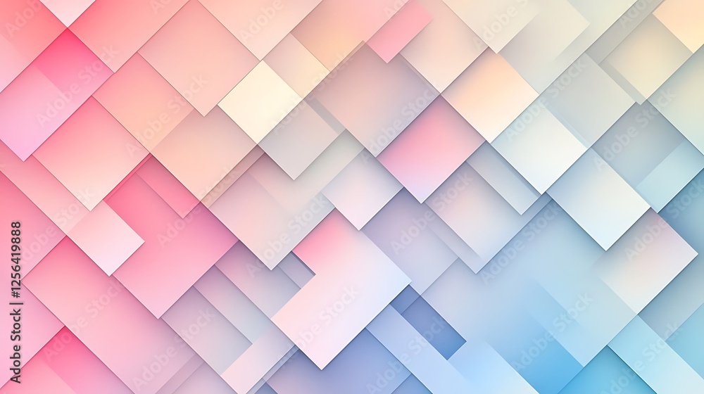Abstract Pastel Squares Geometric Design Background Abstract Pastel Squares Geometric Design Background