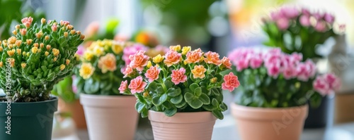 Wallpaper Mural Colorful blooming flower pots on a sunny day in a vibrant indoor garden setting Torontodigital.ca