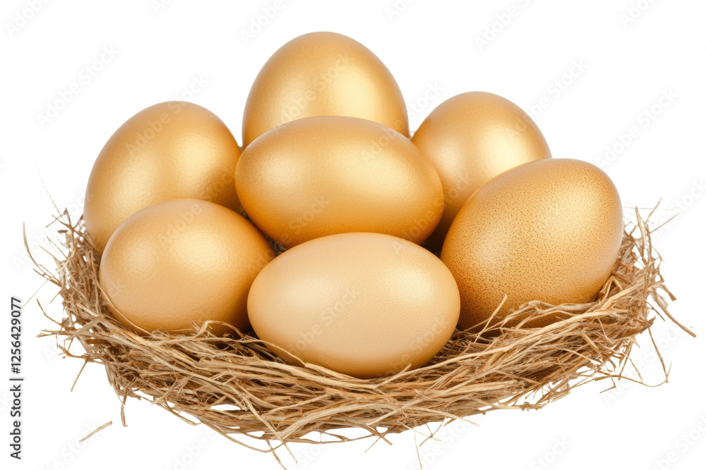 Nest of eggs with a white background Nest of eggs with a white background