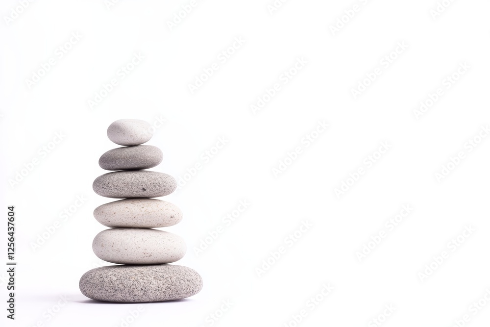 Stack of rocks on a white background Stack of rocks on a white background