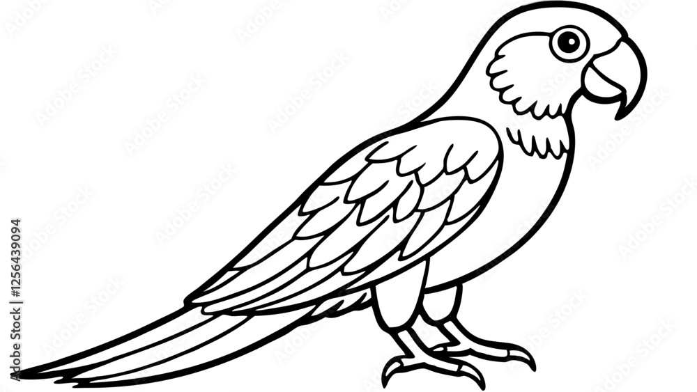 Obraz premium parrot on a white background