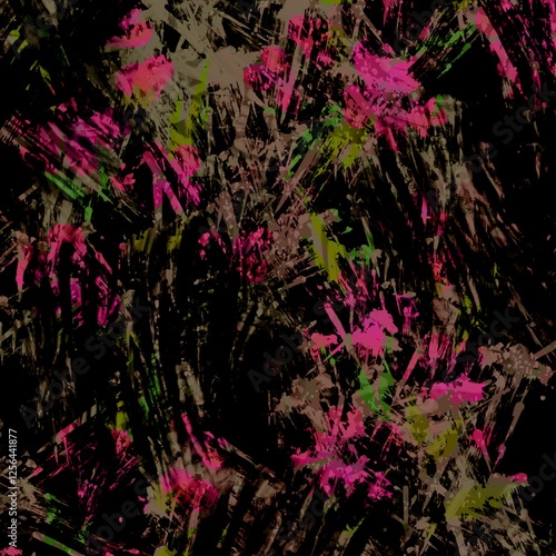 pink flowers on black background