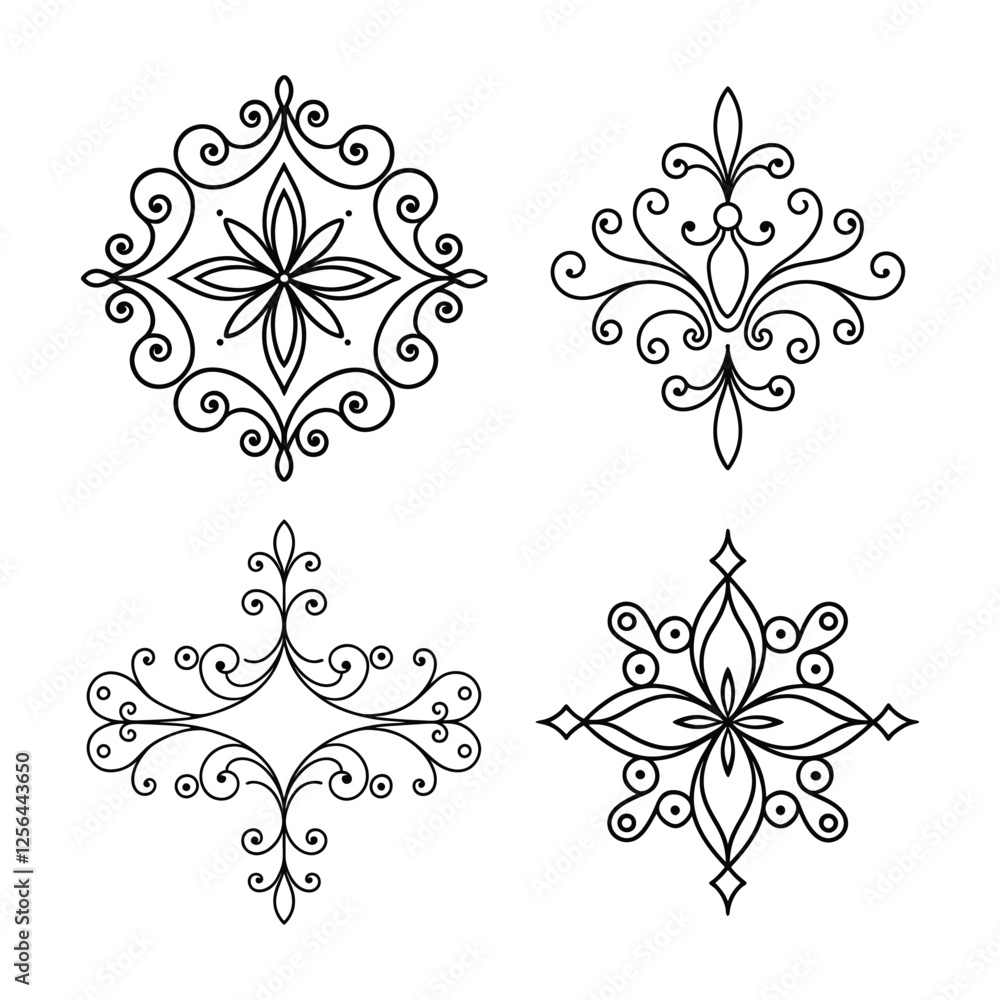 set of decorative elements for design set of decorative elements for design