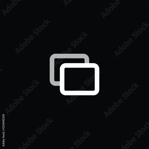 Screen mirroring icon isolated on black background. Screencast symbol modern, simple, vector, icon for website design, mobile app, ui. Vector Illustration