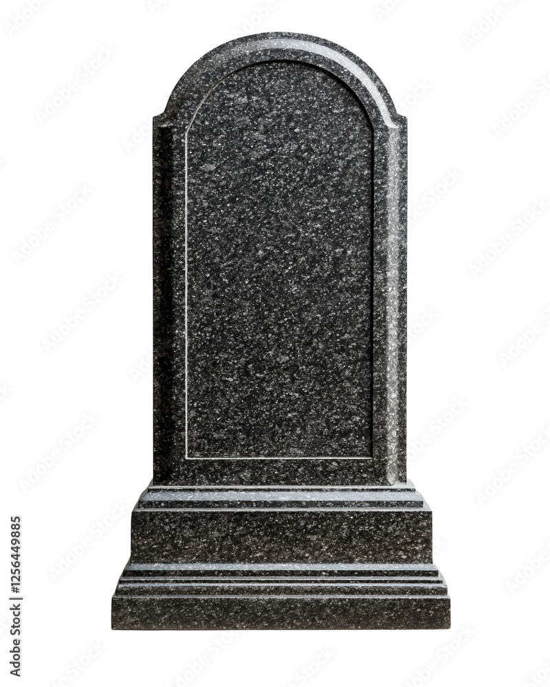 Black stone pillar with a black slab on top Black stone pillar with a black slab on top