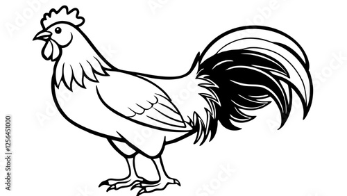 rooster isolated on white background
