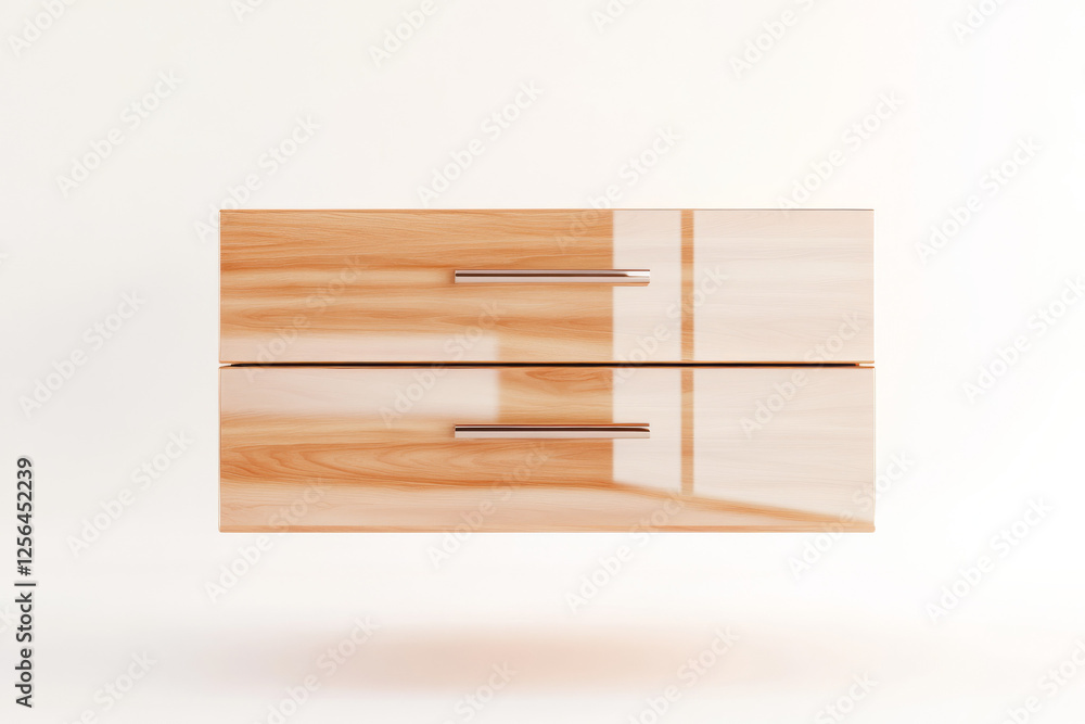 Sleek chest design floating against a minimalist background Sleek chest design floating against a minimalist background