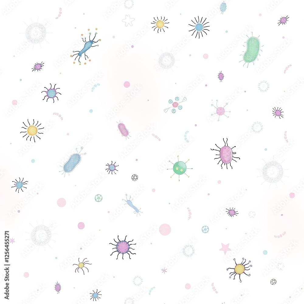 Enchanting Bacteria: Pastel Whimsy for Nursery Walls Enchanting Bacteria: Pastel Whimsy for Nursery Walls