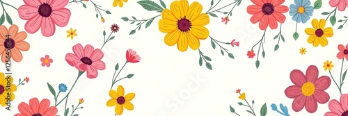 Wallpaper Mural Enchanting Floral Tapestry: A Symphony of Vibrant Blooms Torontodigital.ca