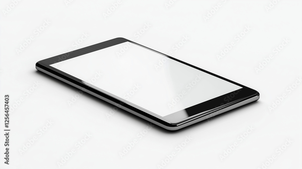 Mobile phone mockup with white screen isolated on white background 3D mockup Mobile phone mockup with white screen isolated on white background 3D mockup