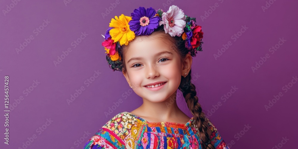 Mexican Flower Crown Girl Mexican Flower Crown Girl