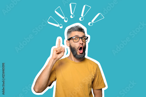 Portrait of emotional man w...