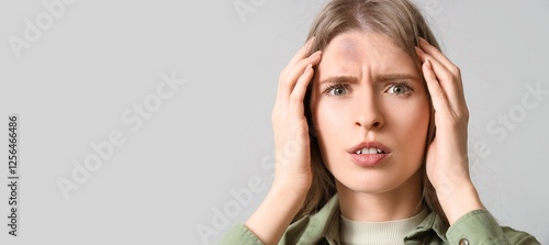 Young woman with brain conc...