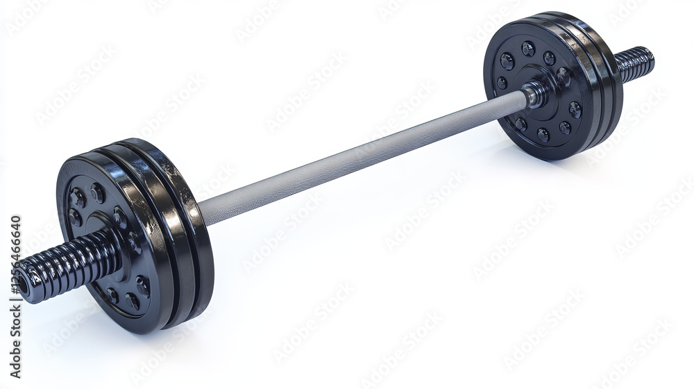 Naklejka premium Strong man powerlifting. The weightlifter consists of points and circles