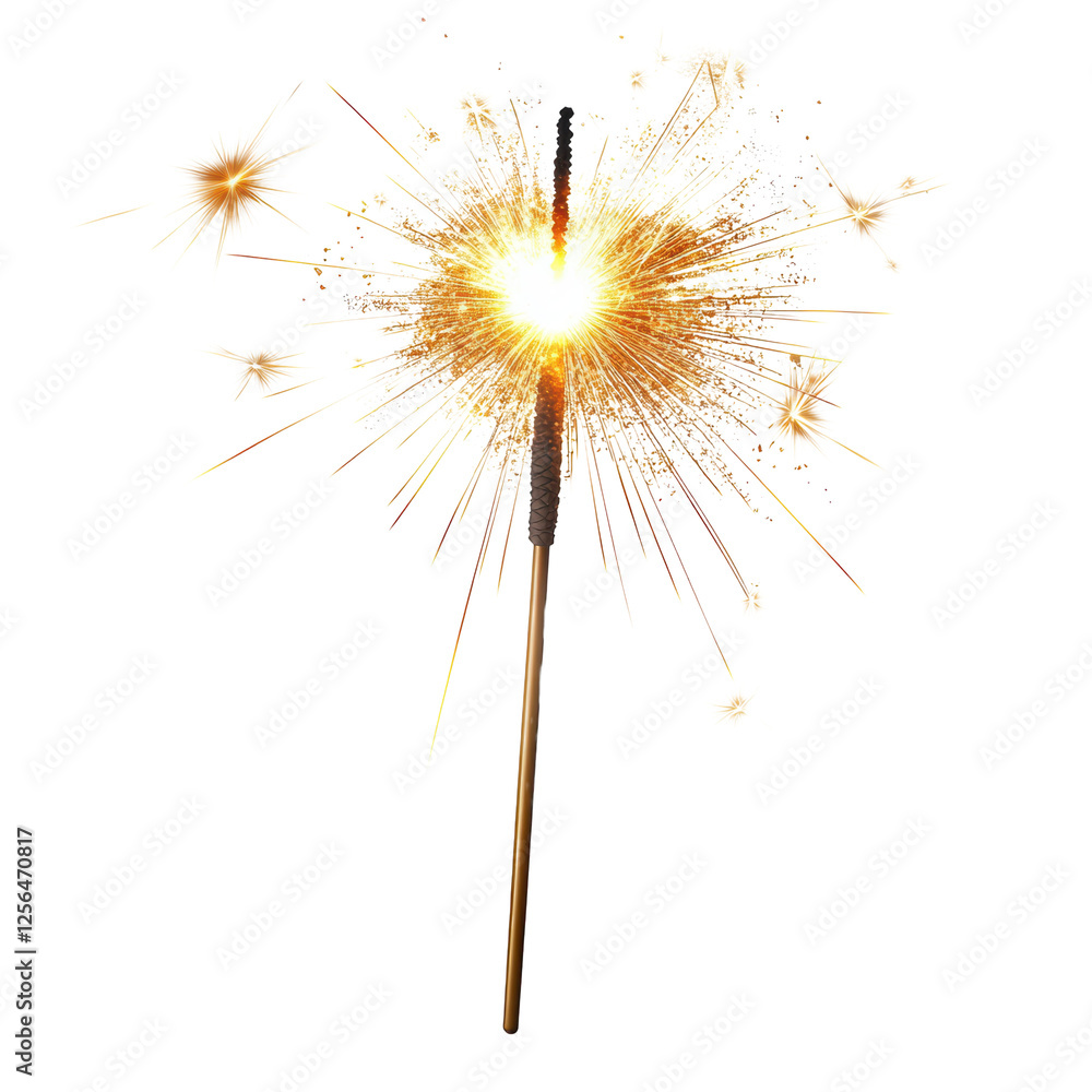 Fototapeta premium Sparkling Celebration: Festive Sparkler Explosion
