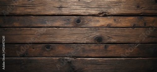 Wallpaper Mural Rustic dark grunge wooden planks banner. Old brown timber texture wood background with aged surface, vintage decorative elements, cracks. Perfect for table top, wall, floor design. Torontodigital.ca