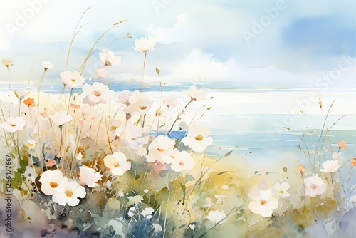 watercolor watercolor flowers watercolor flower clip art, in the style of rea...