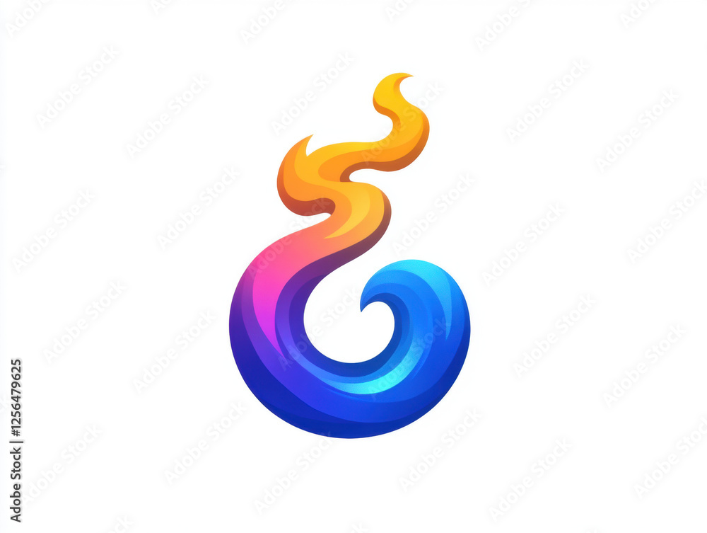 multi colored logo with white background multi colored logo with white background