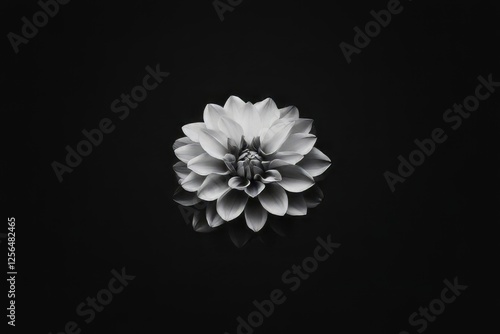 Black and white photo of a flower photo