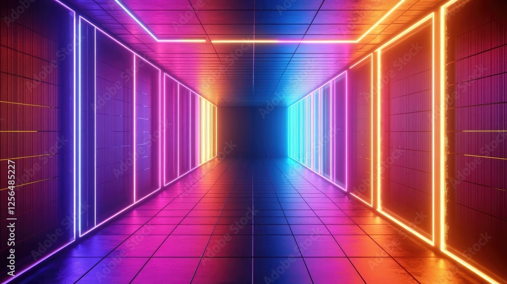 Abstract Futuristic Technology Background with Dynamic Light Effects Abstract Futuristic Technology Background with Dynamic Light Effects
