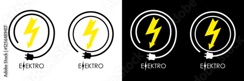 Electricity logo, Electric logo design template