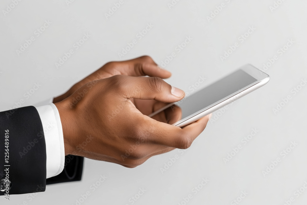 Businessman Using Tablet In Formal Wear Businessman Using Tablet In Formal Wear