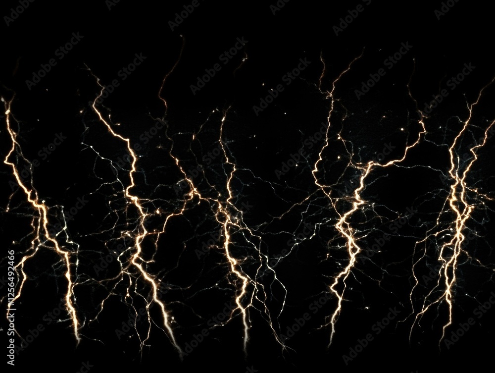An artistic representation of a lightning storm, with a focus on the bright sparks against a dark background. This image showcases an intense display of electrical energy and could be used in various An artistic representation of a lightning storm, with a focus on the bright sparks against a dark background. This image showcases an intense display of electrical energy and could be used in various