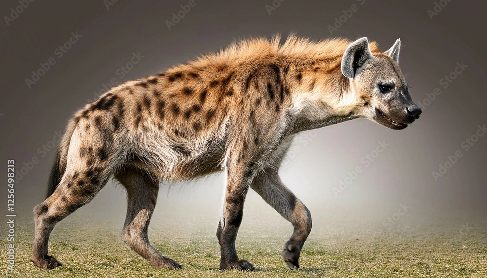 hyena on the white background hyena on the white background